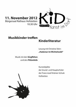 Musikkinder treffen Kinderliteratur